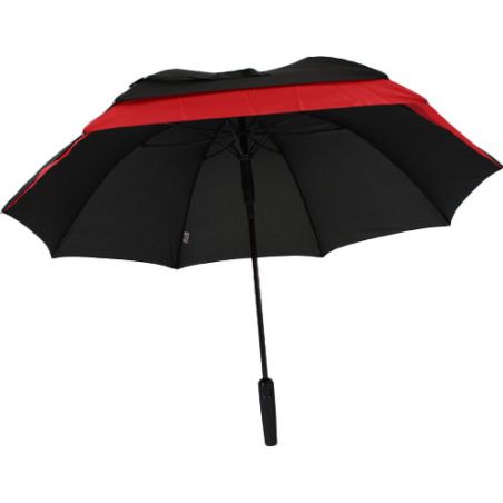 Parapluie golf léger tempête noir et rouge