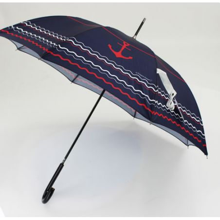 Parapluie canne bleu marine Atlantique