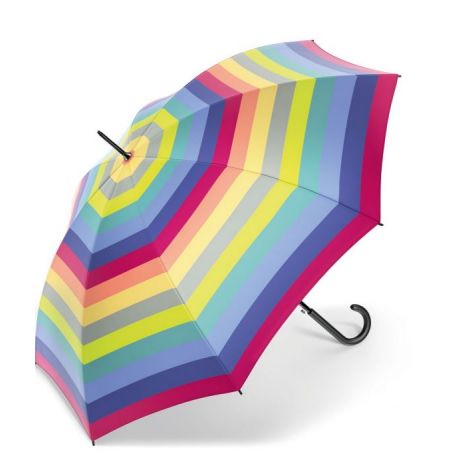 Parapluie long Benetton motif arc en ciel
