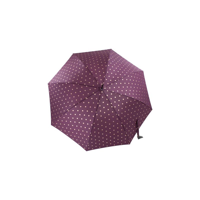 Parapluie Pierre Cardin prune et pois dorés