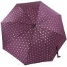 Parapluie Pierre Cardin prune et pois dorés