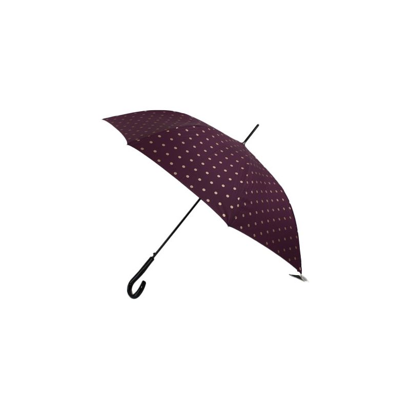 Parapluie Pierre Cardin prune et pois dorés
