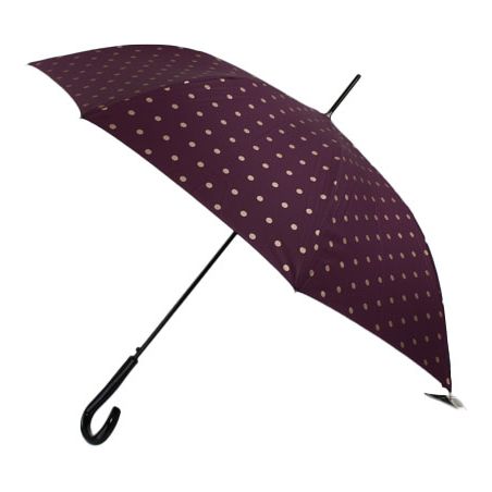 Parapluie Pierre Cardin prune et pois dorés