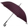 Parapluie Pierre Cardin prune et pois dorés