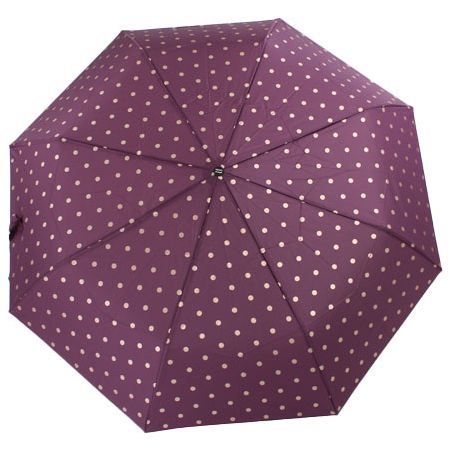 Parapluie pliable Pierre Cardin bordeaux a pois dorés