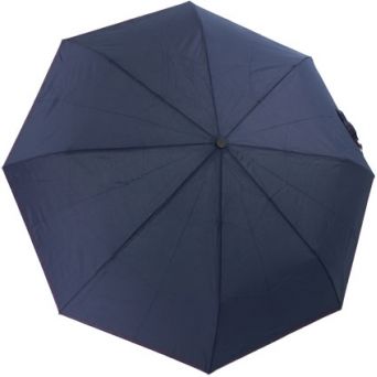 Parapluie bleu nuit pliant automatique surpiqué rouge