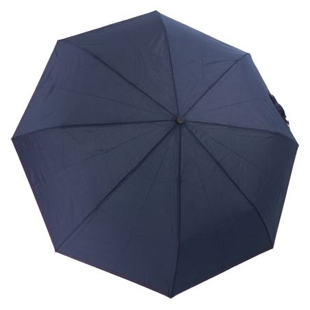 Parapluie bleu nuit pliant automatique surpiqué rouge