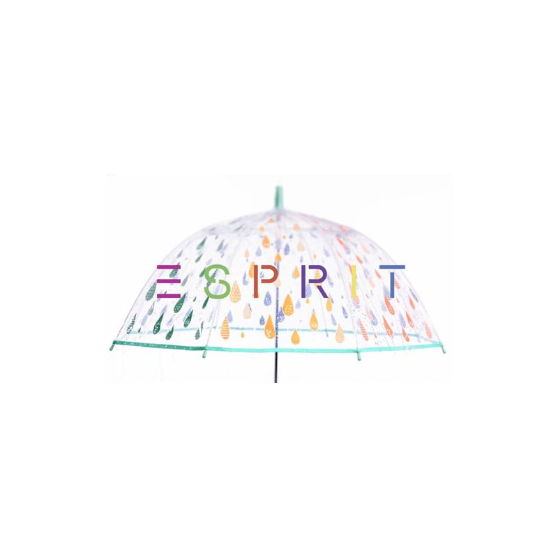 Parapluie enfant transparent gouttes de pluie marque Esprit