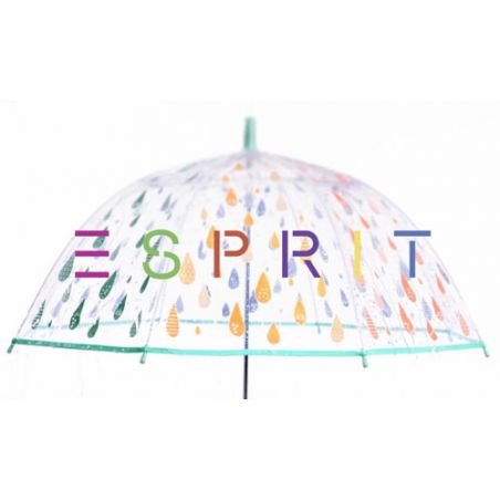 Parapluie enfant transparent gouttes de pluie marque Esprit