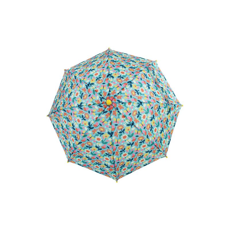 Parapluie petite fille fleurs et papillons