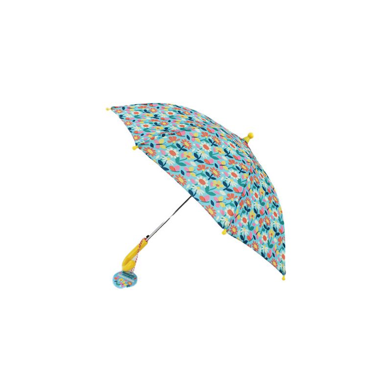 Parapluie petite fille fleurs et papillons