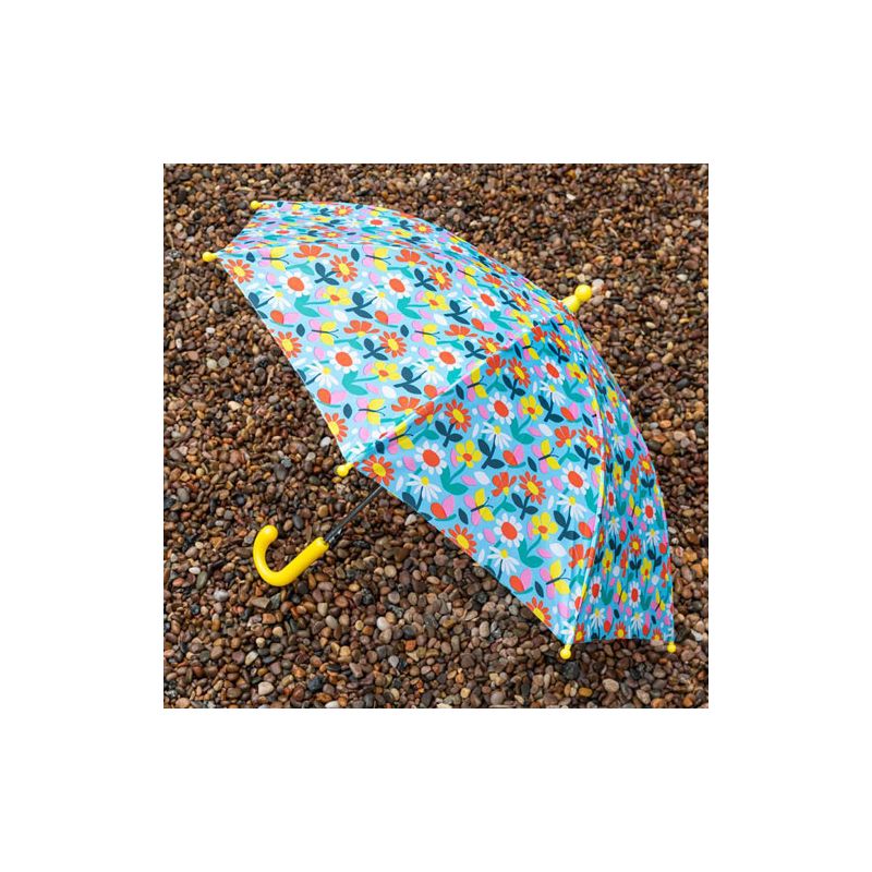 Parapluie petite fille fleurs et papillons