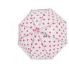 Parapluie transparent automatique pois fuchsias