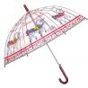 Parapluie cloche enfant transparent chevaux de bois