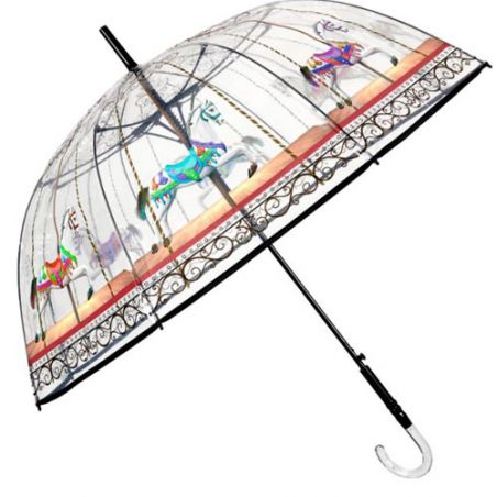 Parapluie cloche transparent carrousel