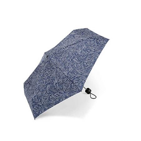 Mini parapluie pliant Pierre Cardin jeu de vagues en bleu