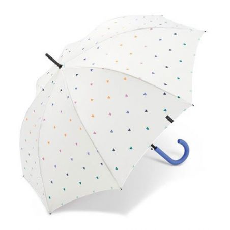 Parapluie automatique fond blanc coeurs Esprit