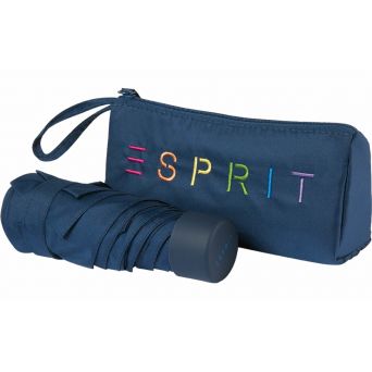 Mini parapluie pliant esprit bleu avec trousse