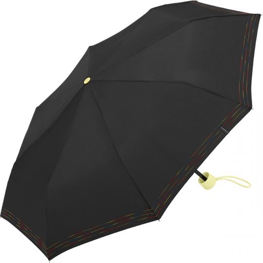 Parapluie Compact Rouge à Motifs Rennes - Pliable 3 Sections, Couche Noire Anti-UV - Léger Et Portable - 11