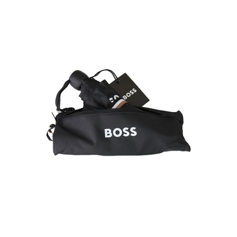 Parapluie noir pliant homme trousse Hugo BOSS