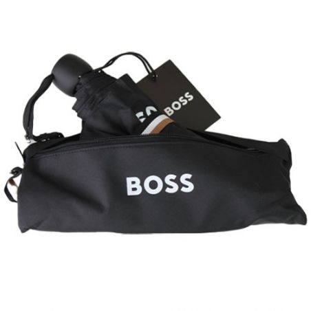 Parapluie noir pliant homme trousse Hugo BOSS