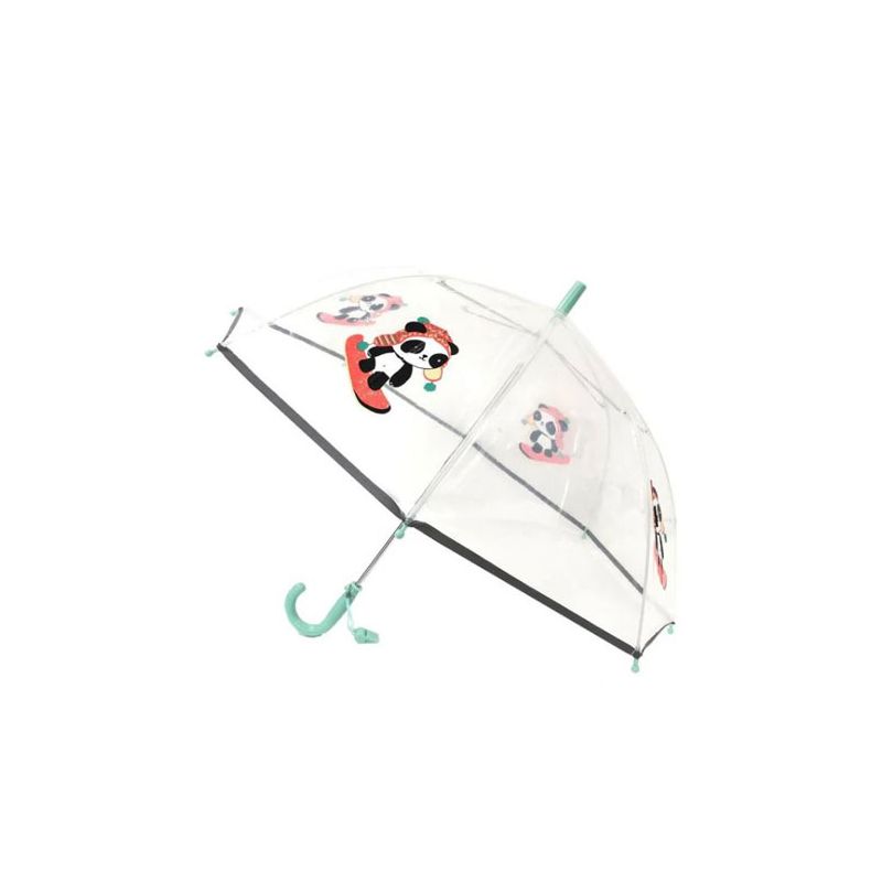 Parapluie transparent enfant panda snowboard Parapluie transparent enfant panda snowboard