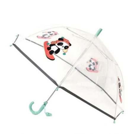 Parapluie transparent enfant panda snowboard