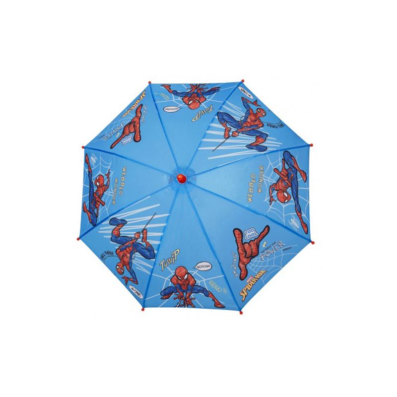 Petit parapluie Spiderman poignée rouge