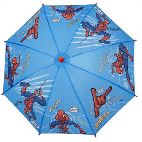 Petit parapluie Spiderman poignée rouge