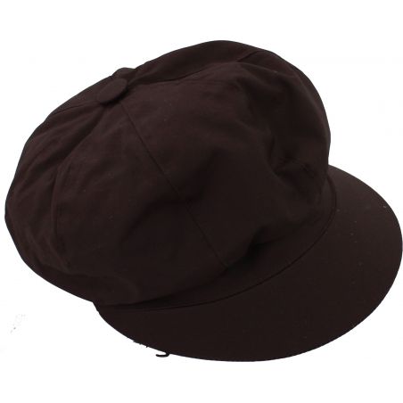 Casquette de pluie marron chocolat pour femme