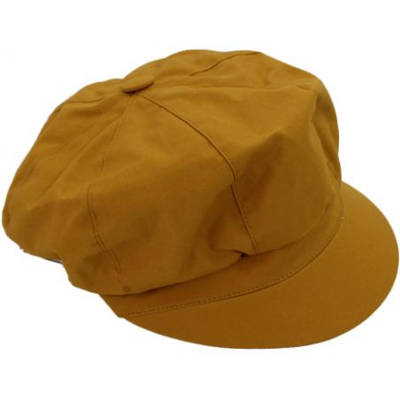 Casquette de pluie jaune d'ocre pour femme