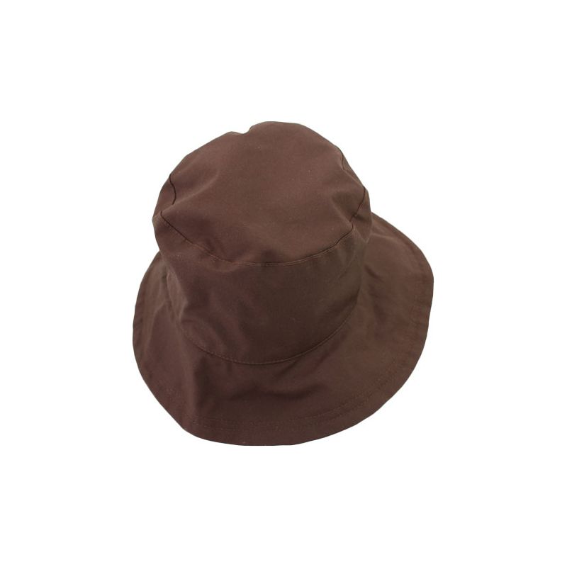 Chapeau de pluie femme marron coton huilé sec