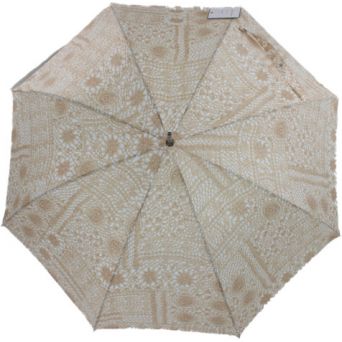 Grand parapluie haut de gamme beige pour dame