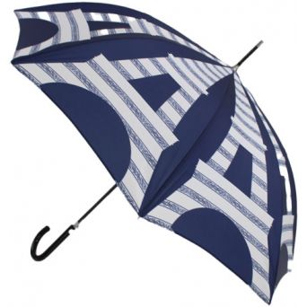 Parapluie canne Tour Eiffel bleue et blanche