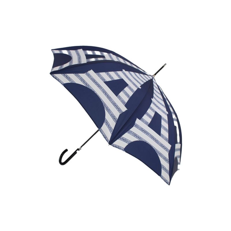 Parapluie canne Tour Eiffel bleue et blanche