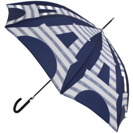 Parapluie canne Tour Eiffel bleue et blanche