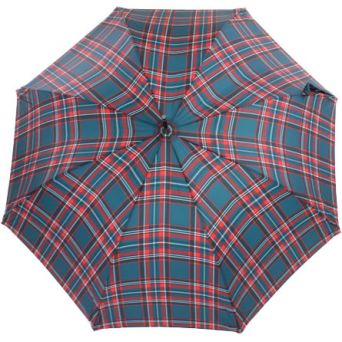 Parapluie canne français écossais bleu pour femme