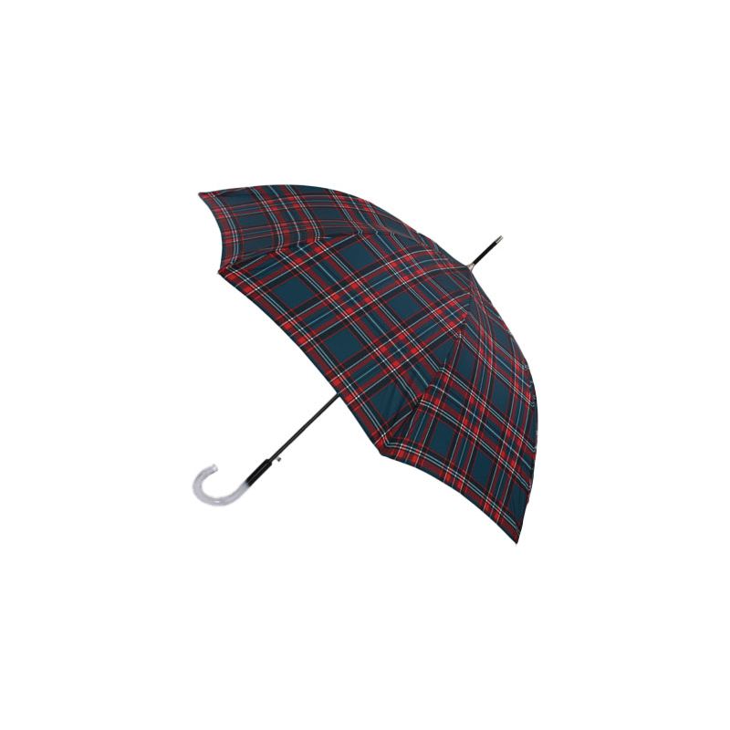 Parapluie canne français écossais bleu pour femme