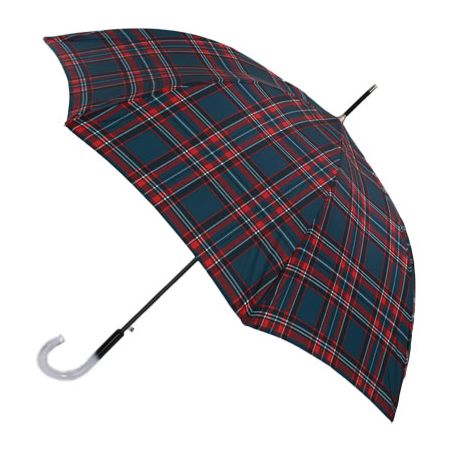 Parapluie canne français écossais bleu pour femme