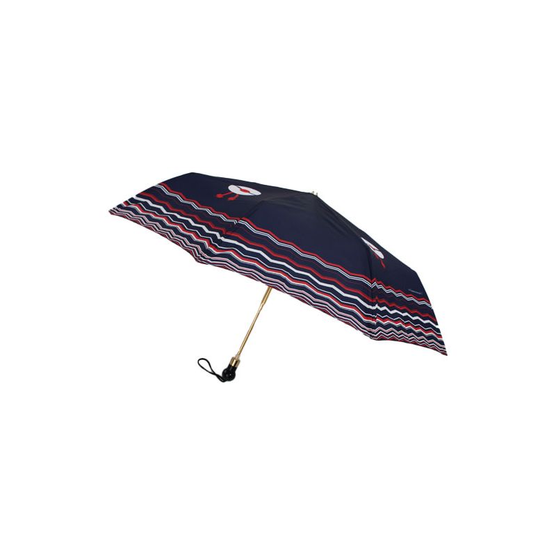 Parapluie pliant bleu marine le pompon français