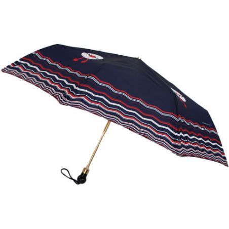 Parapluie pliant bleu marine le pompon français