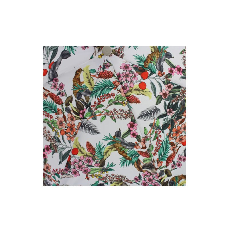 Parapluie blanc pliant de luxe Jungle tropicale