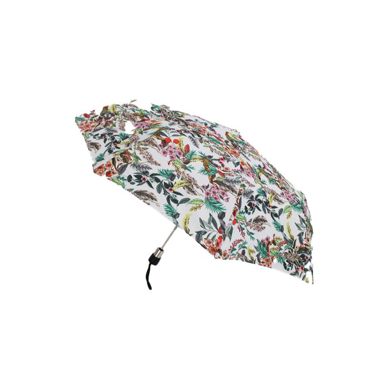 Parapluie blanc pliant de luxe Jungle tropicale