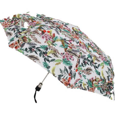 Parapluie blanc pliant de luxe Jungle tropicale