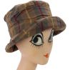 Chapeau de pluie tartan marron