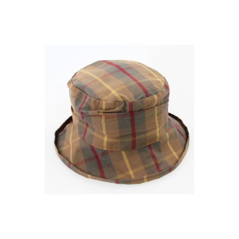 Chapeau de pluie tartan marron