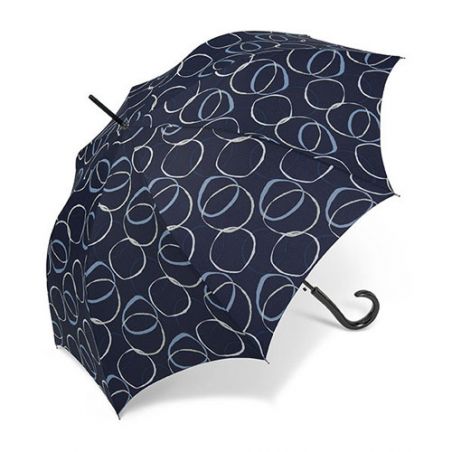 Grand parapluie Cardin cercles en bleu