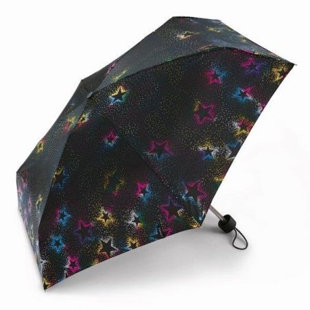 Mini parapluie pliant pochon Esprit noir