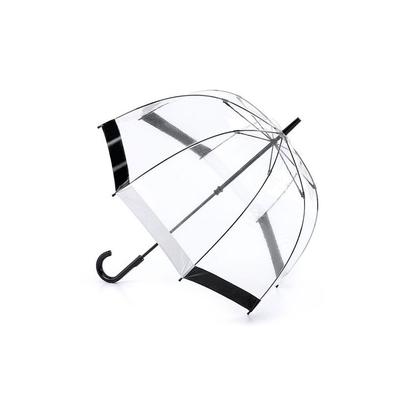 Parapluie cloche transparent damier noir et blanc