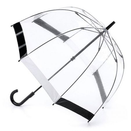 Parapluie cloche transparent damier noir et blanc